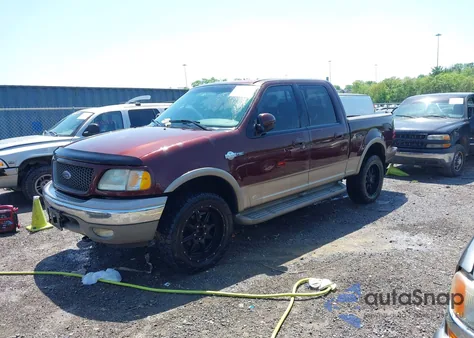 2002 Ford F-150 Lariat/Xlt из США, поврежденный, VIN 1FTRW08L92KA03488